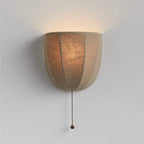 Wall Sconce with Linen Shade & Pull Chain Bedside Light