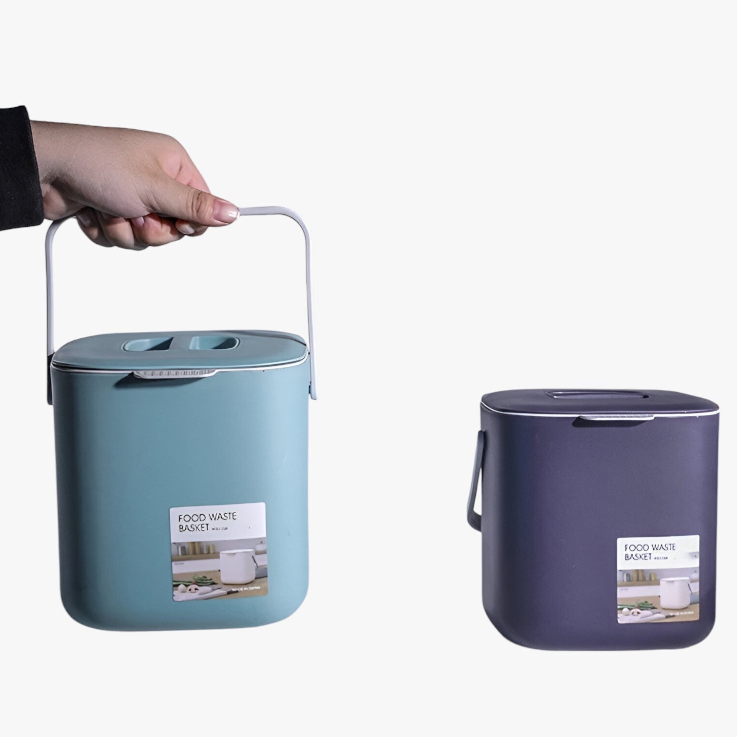 Kitchen Compost Bin with Lid Countertop Food Waste Container