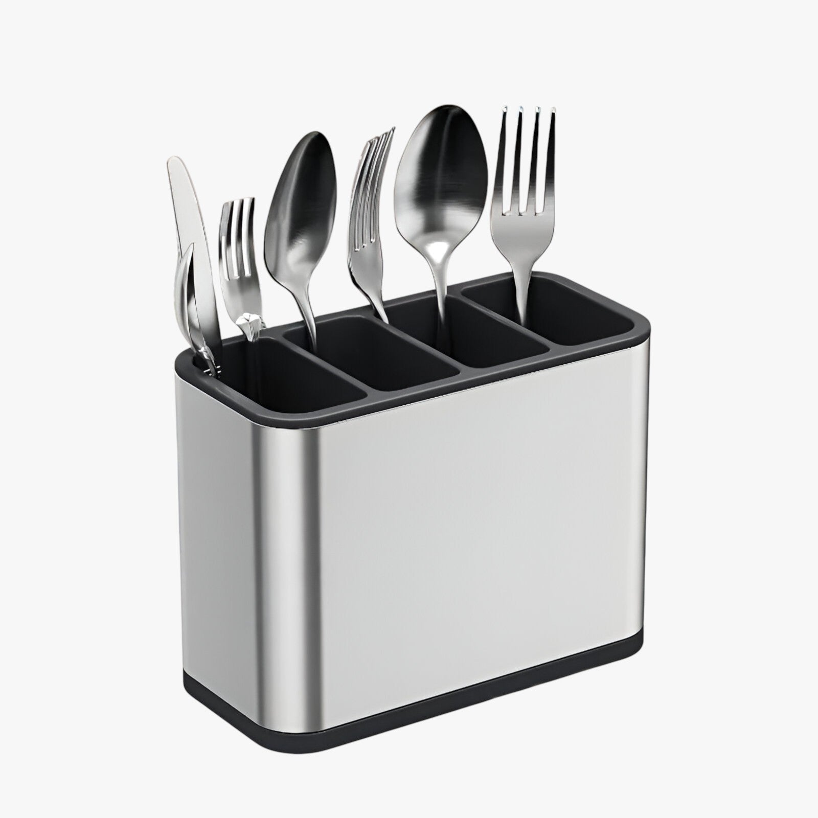 Stainless Steel Cutlery Holder with Drainage Kitchen Utensil Organizer