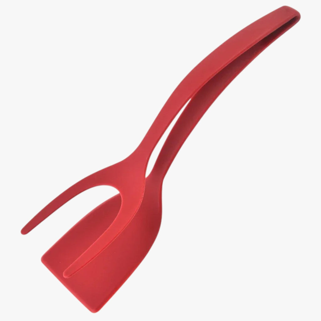 2-in-1 Silicone Spatula Tongs Non-Stick Cooking Utensil Tool
