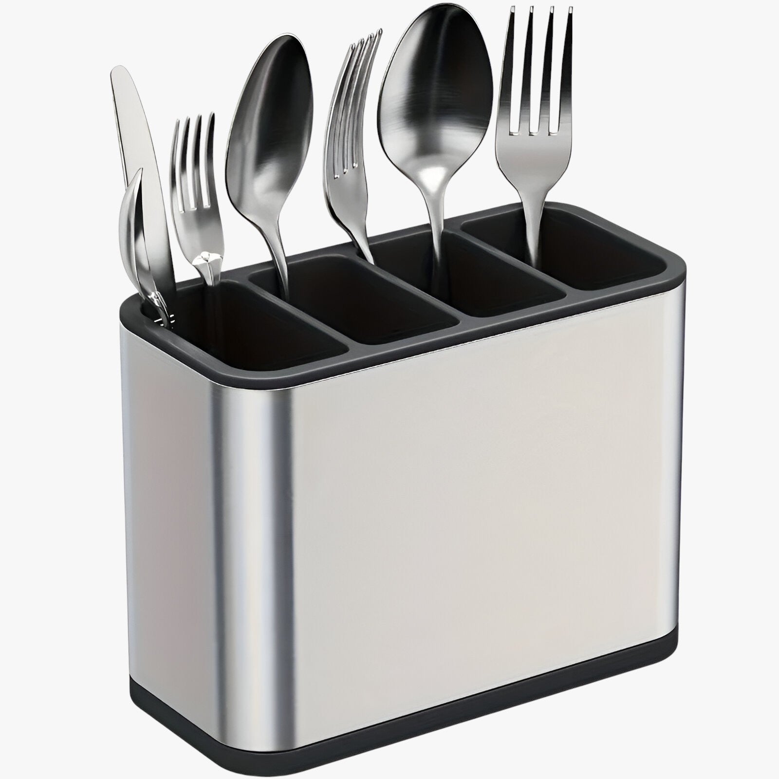 Stainless Steel Cutlery Holder with Drainage Kitchen Utensil Organizer