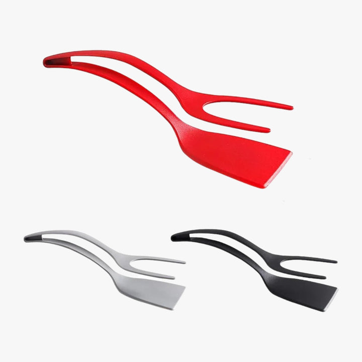2-in-1 Silicone Spatula Tongs for Cooking Eggs Fish