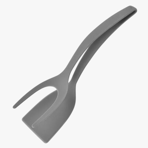 2-in-1 Silicone Spatula Tongs Non-Stick Cooking Utensil Tool