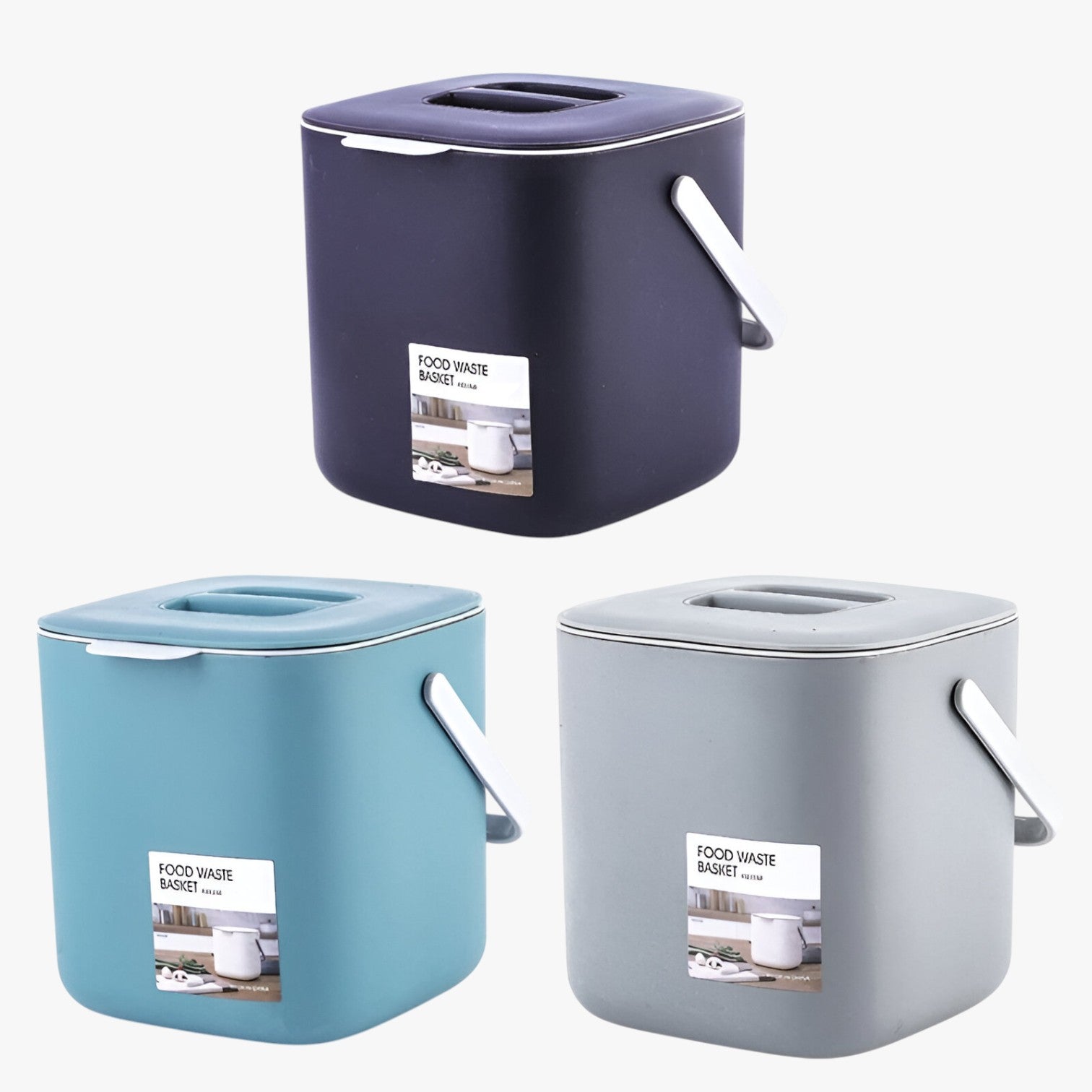 Kitchen Compost Bin with Lid Countertop Food Waste Container