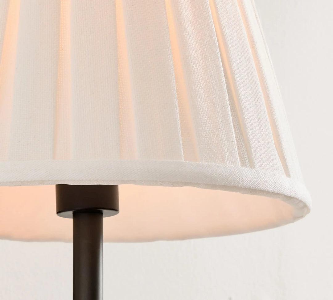 Double Wall Light with Linen Shades French Farmhouse Sconce