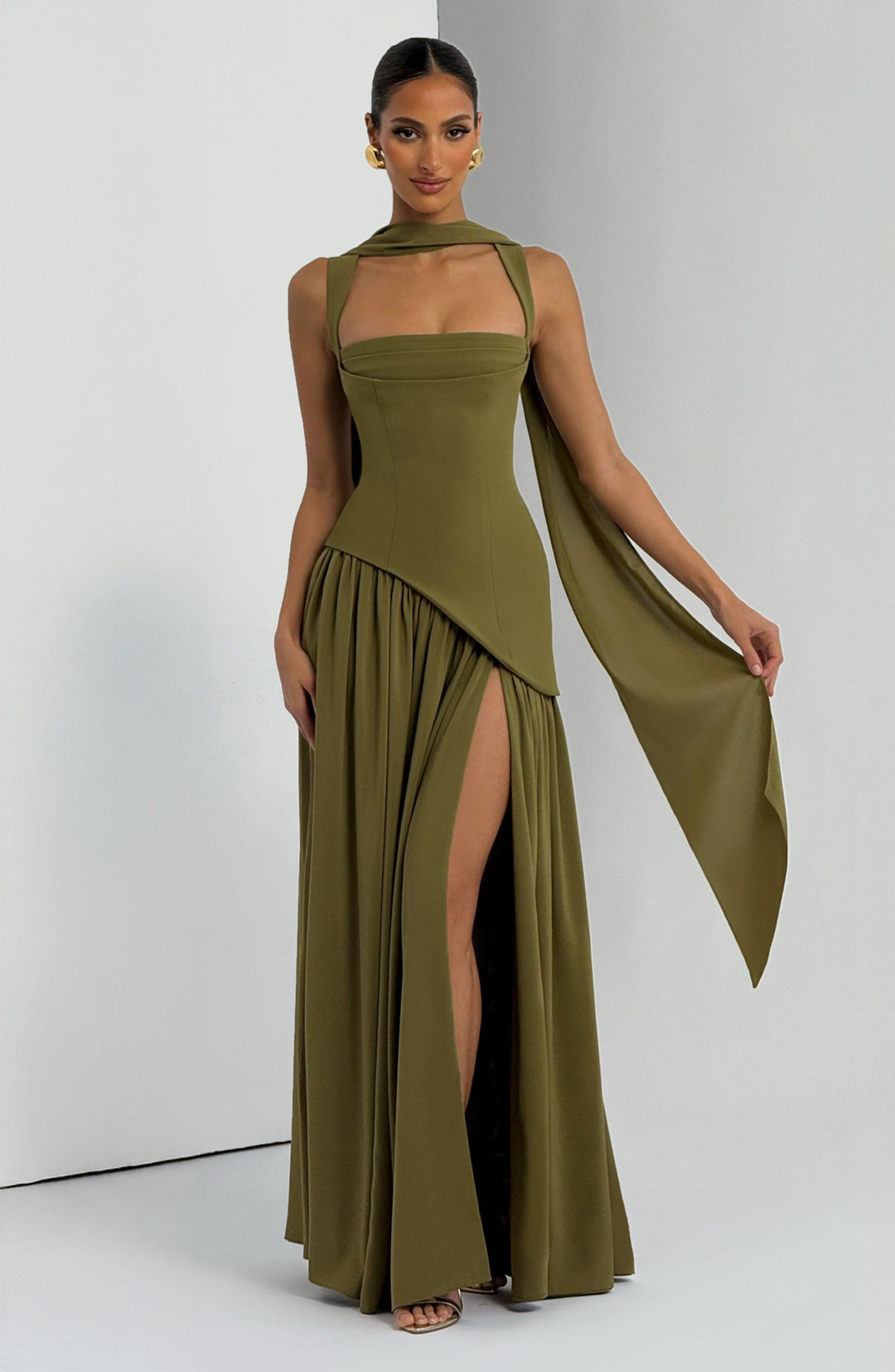 Women Maxi Dress Satin Evening Formal Gown