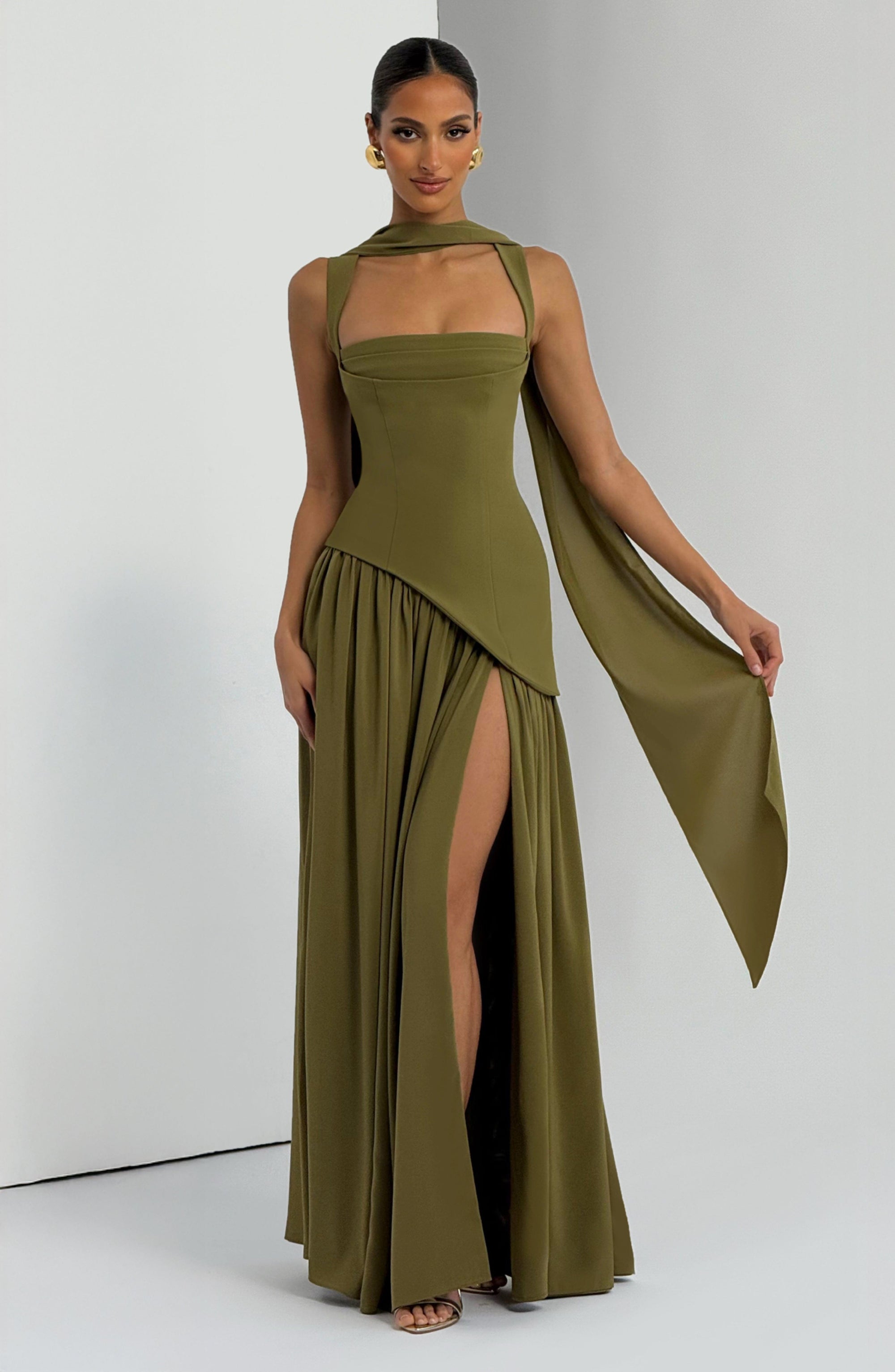 Women Maxi Dress Satin Evening Formal Gown