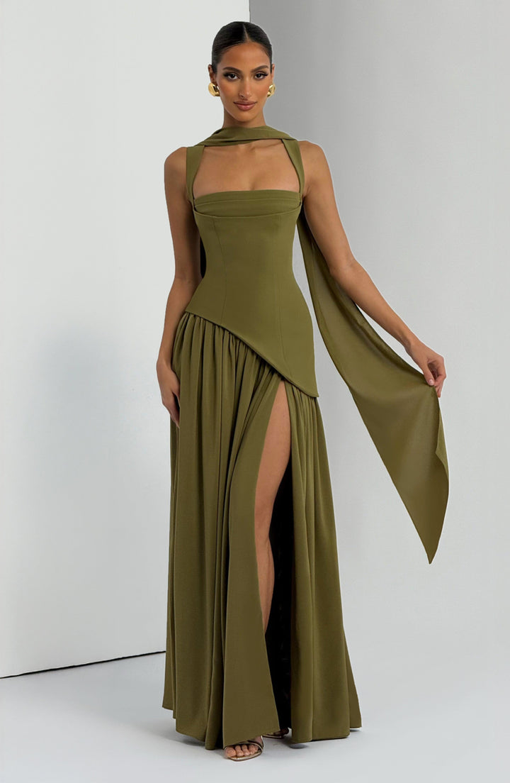 Women Maxi Dress Satin Evening Formal Gown