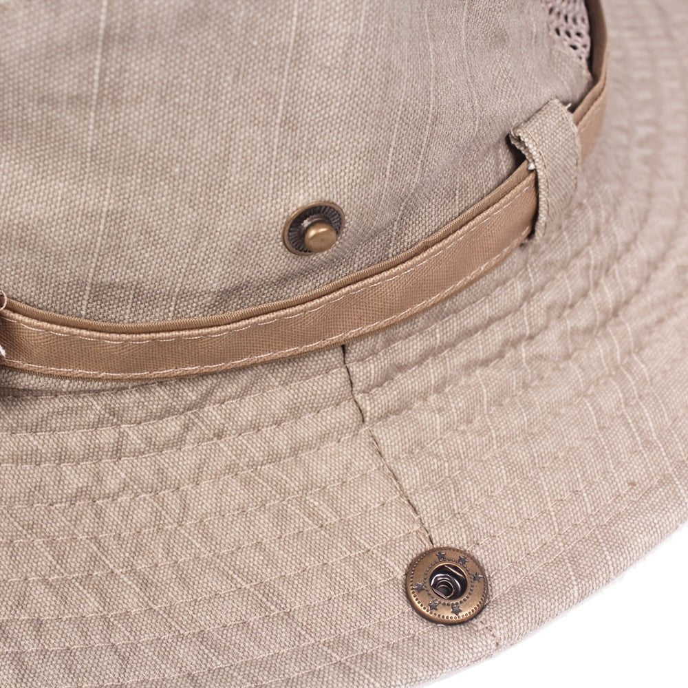 Breathable Outdoor Sun Hat Mesh Wide Brim Hiking Fishing Cap