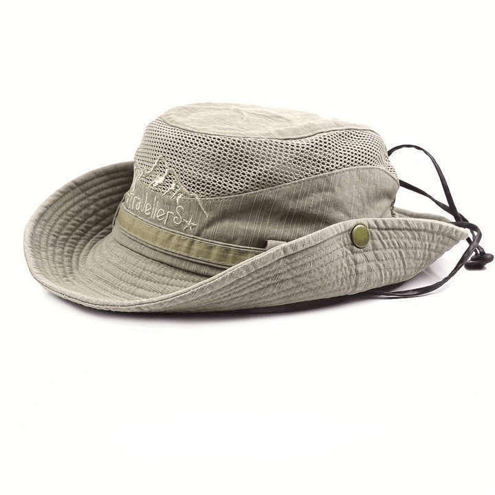 Breathable Outdoor Sun Hat Mesh Wide Brim Hiking Fishing Cap