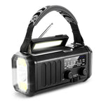 Emergency Weather Radio Solar Hand Crank USB LED Light 10000mAh