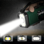 Emergency Weather Radio Solar Hand Crank USB LED Light 10000mAh