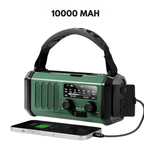 Emergency Weather Radio Solar Hand Crank USB LED Light 10000mAh