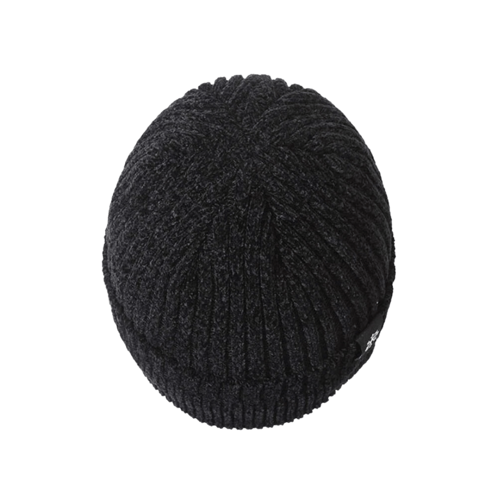 Men’s Fleece-Lined Knit Winter Hat with Ear Flaps