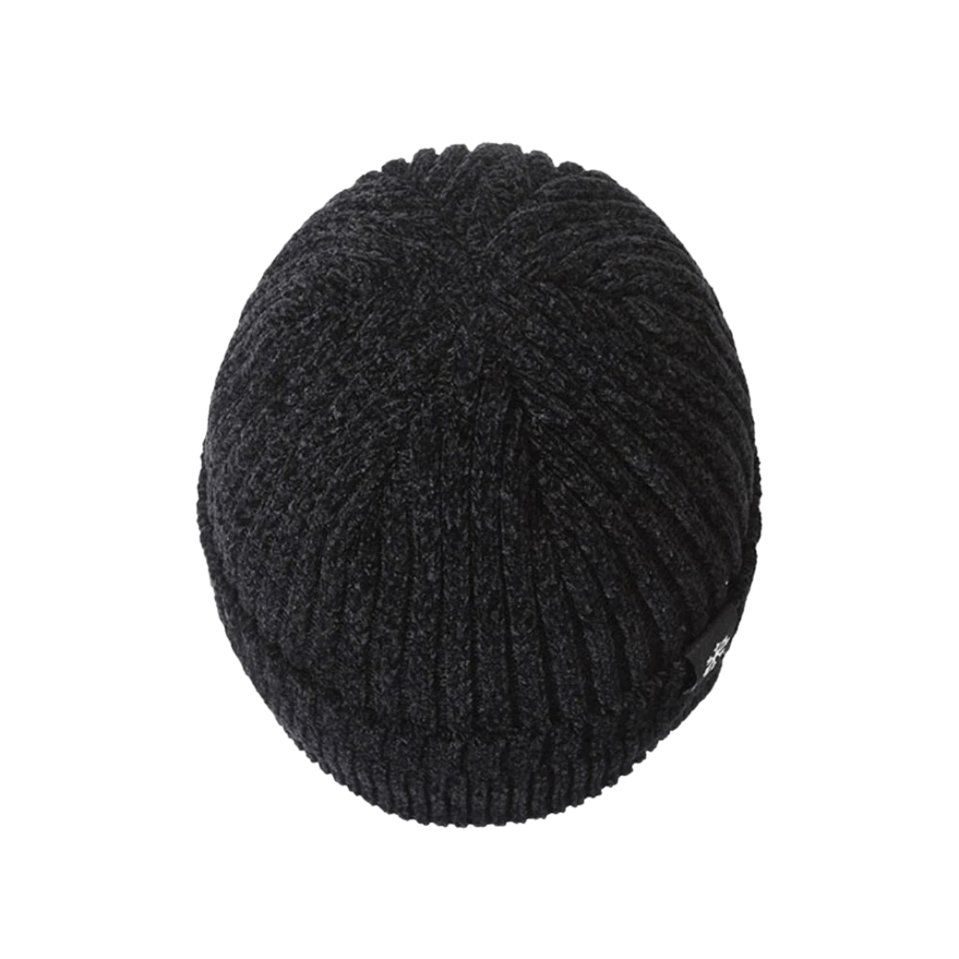 Men’s Fleece-Lined Knit Winter Hat with Ear Flaps