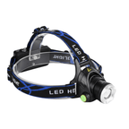 Rechargeable LED Headlamp Zoom Focus USB Outdoor Head Light