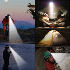 Rechargeable LED Headlamp Zoom Focus USB Outdoor Head Light