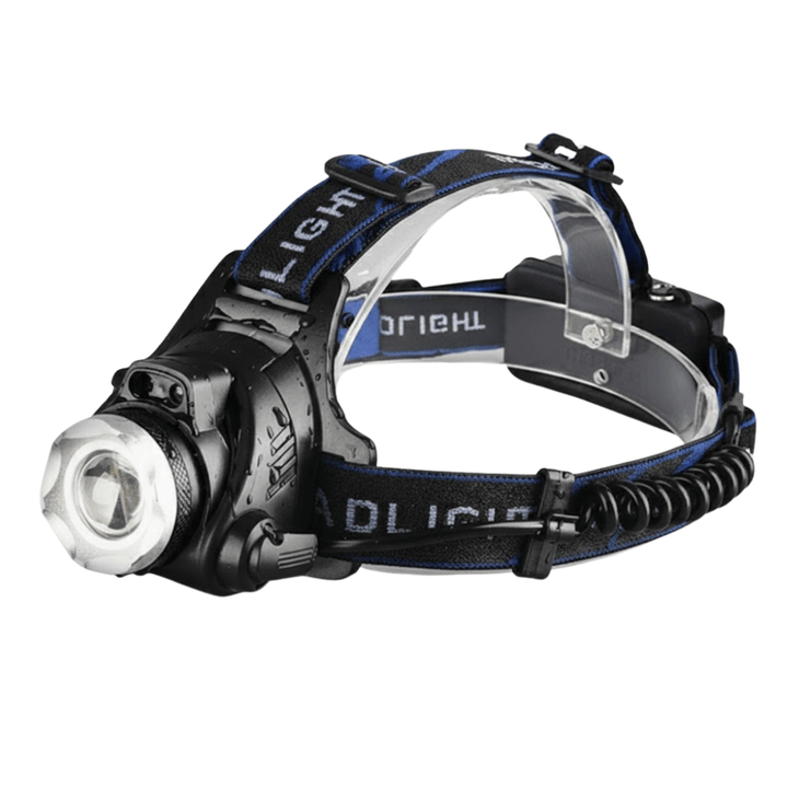 Rechargeable Waterproof LED Head Torch with Zoom Function