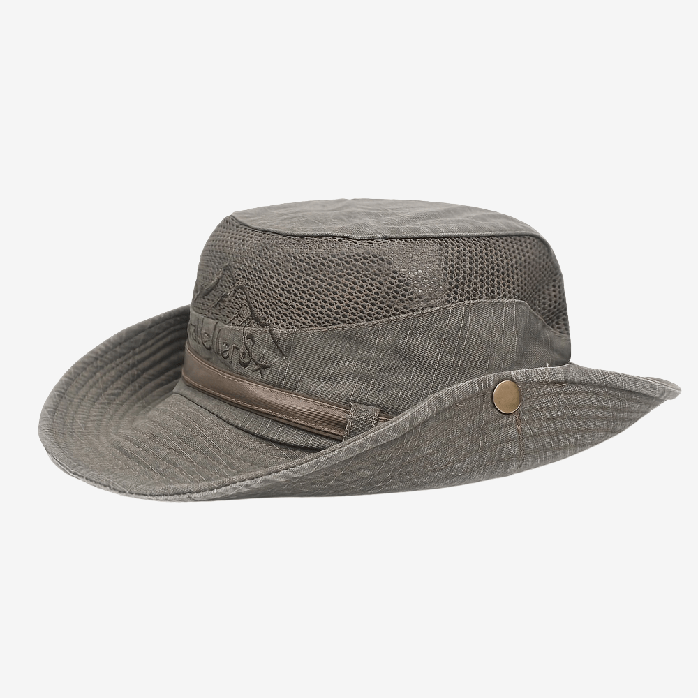 Breathable Outdoor Sun Hat Mesh Wide Brim Hiking Fishing Cap
