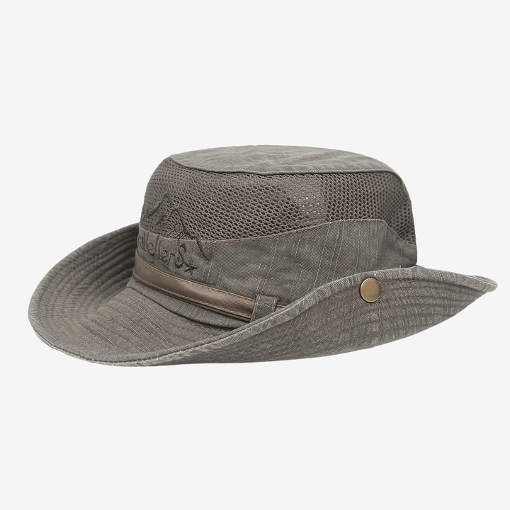 Breathable Outdoor Sun Hat Mesh Wide Brim Hiking Fishing Cap