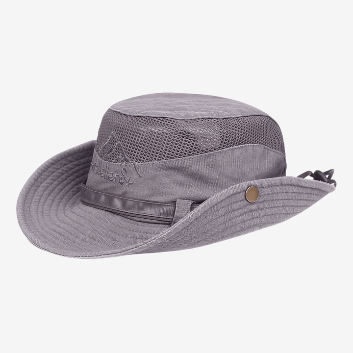 Breathable Outdoor Sun Hat Mesh Wide Brim Hiking Fishing Cap