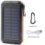 10000mAh Solar Power Bank Dual USB Outdoor Charger with Light