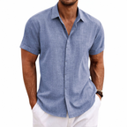 Men's Short Sleeve Button Up Linen Shirt
