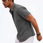 Men's Short Sleeve Button Up Linen Shirt