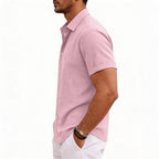 Men's Short Sleeve Button Up Linen Shirt