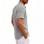 Men's Short Sleeve Button Up Linen Shirt