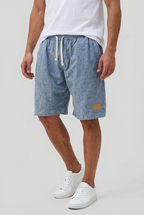 Men's Linen Casual Fit Shorts with Elastic Waistband
