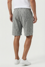 Men's Linen Casual Fit Shorts with Elastic Waistband