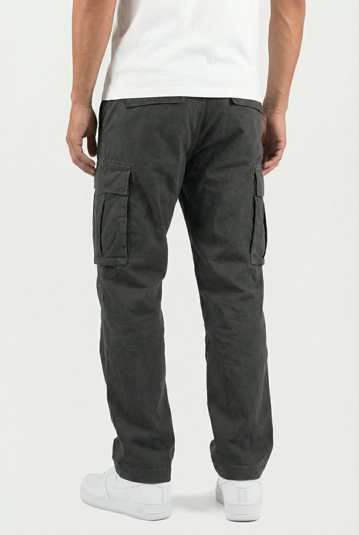 Men's Cargo Pants Relaxed Fit Cotton Blend Utility Pockets